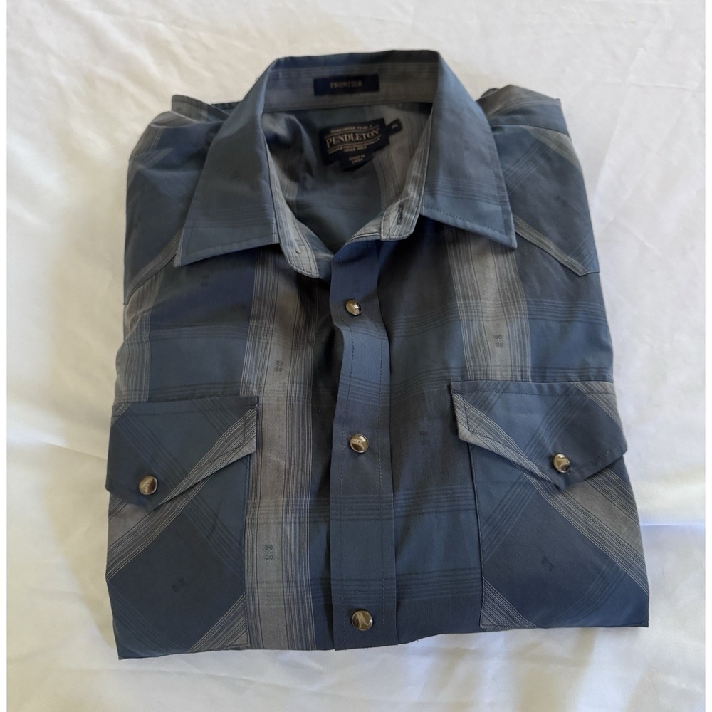 NWOT Pendleton Mens Frontier Western Pearl Snap Shirt Plaid Long Sleeve XL